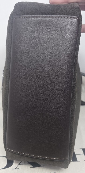 Coach Hadley Convertible Crossbody Shoulder Bag Suede Leather Brown Dust Bag - Picture 2 of 13